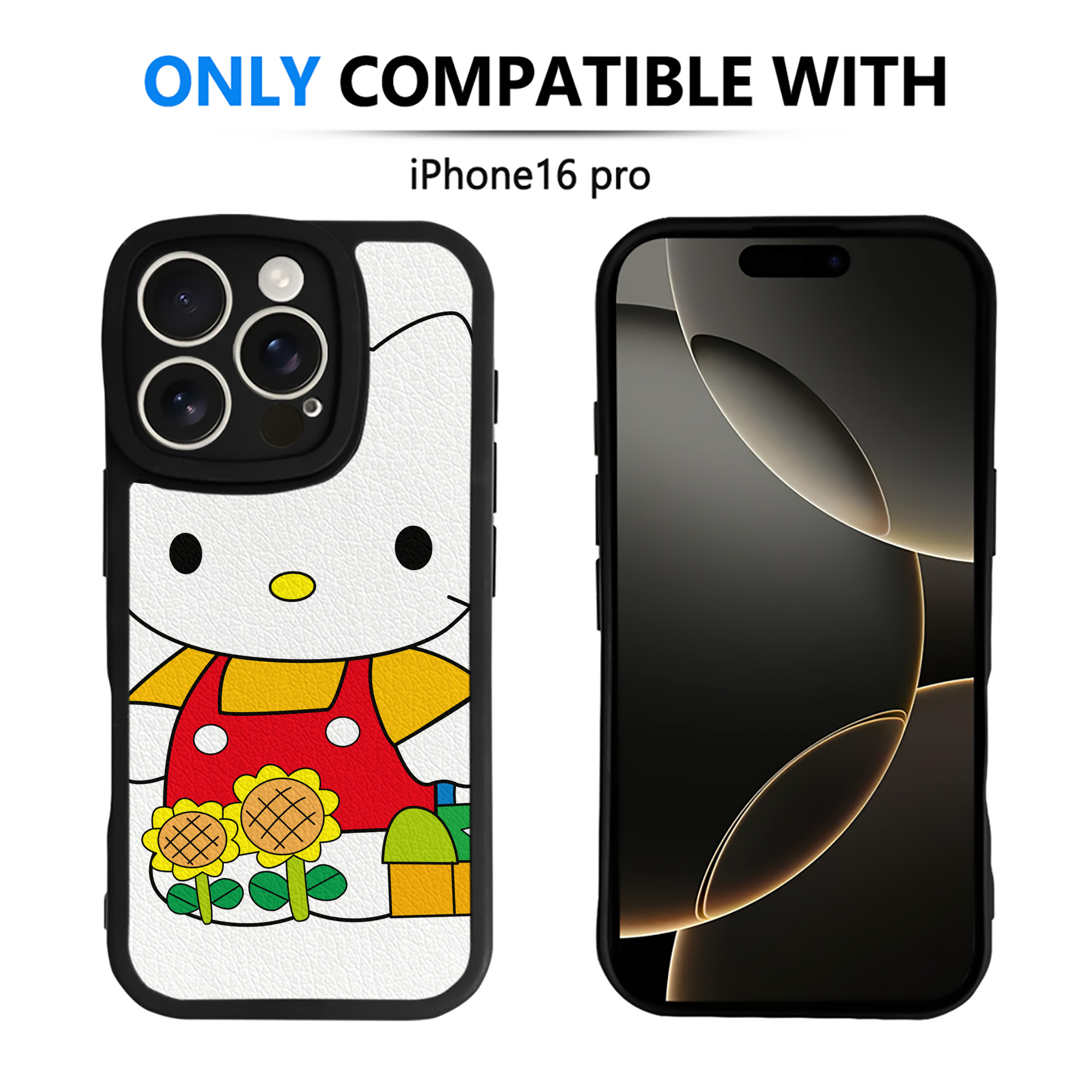 （画像用） Hello Kitty ハローキティ 【iPhone 16シリーズ対応】シリコンスマホケース（レザー調） 材質：シリコン